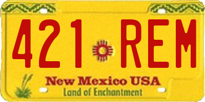 NM license plate 421REM