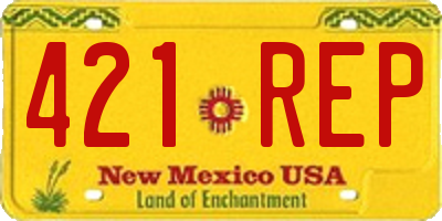 NM license plate 421REP