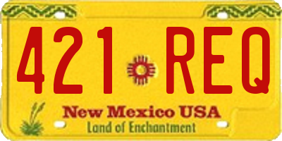 NM license plate 421REQ
