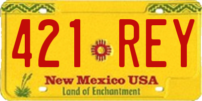 NM license plate 421REY