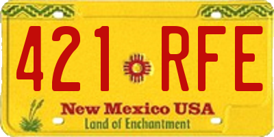 NM license plate 421RFE