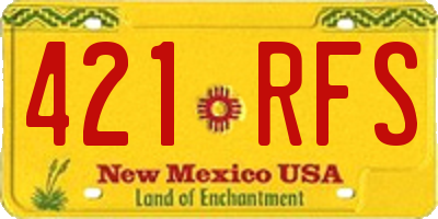 NM license plate 421RFS