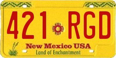 NM license plate 421RGD