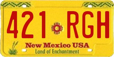 NM license plate 421RGH