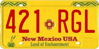 NM license plate 421RGL
