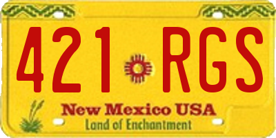 NM license plate 421RGS