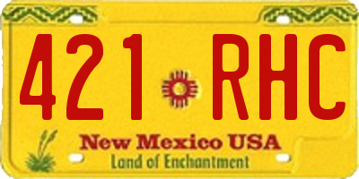 NM license plate 421RHC