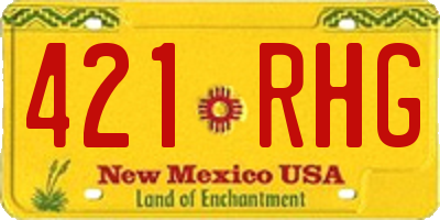 NM license plate 421RHG