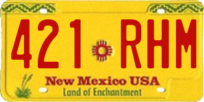 NM license plate 421RHM