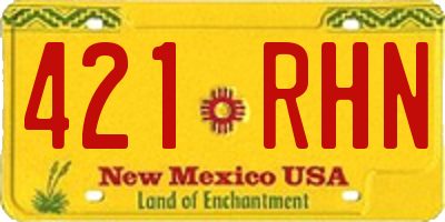NM license plate 421RHN