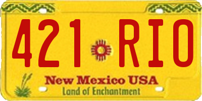 NM license plate 421RIO