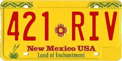 NM license plate 421RIV