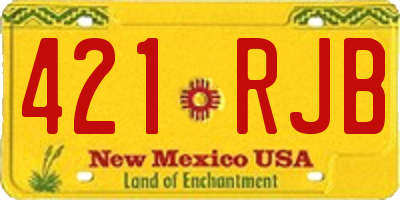 NM license plate 421RJB