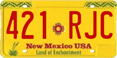 NM license plate 421RJC