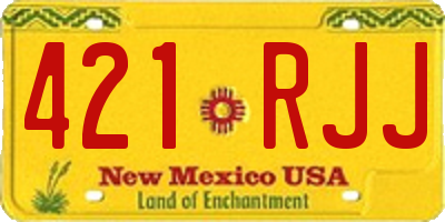 NM license plate 421RJJ