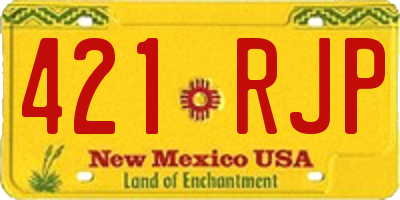 NM license plate 421RJP
