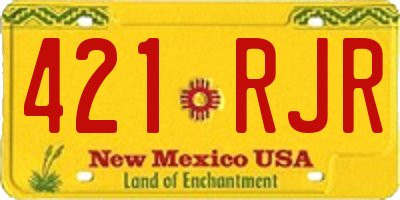 NM license plate 421RJR