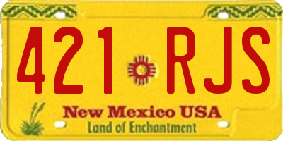 NM license plate 421RJS