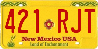 NM license plate 421RJT