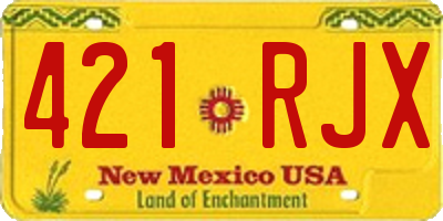 NM license plate 421RJX