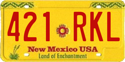 NM license plate 421RKL