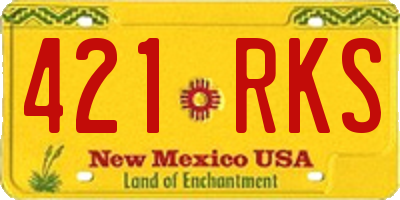 NM license plate 421RKS