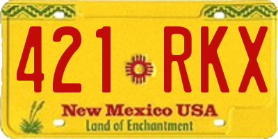 NM license plate 421RKX