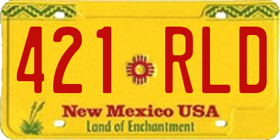 NM license plate 421RLD