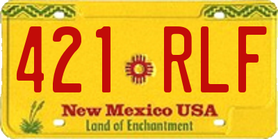 NM license plate 421RLF