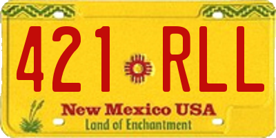 NM license plate 421RLL