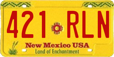 NM license plate 421RLN