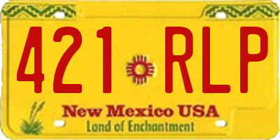 NM license plate 421RLP
