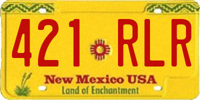 NM license plate 421RLR
