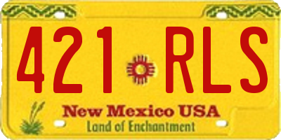 NM license plate 421RLS