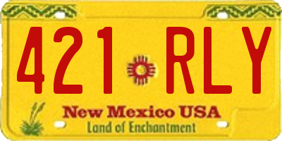 NM license plate 421RLY