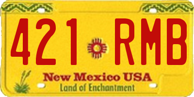 NM license plate 421RMB