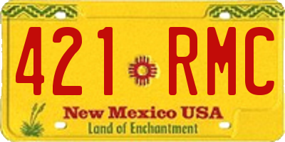 NM license plate 421RMC