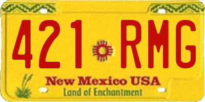 NM license plate 421RMG