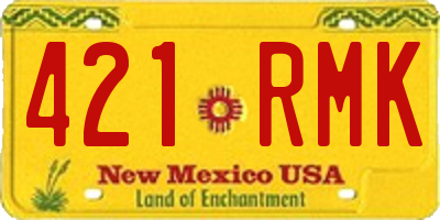 NM license plate 421RMK
