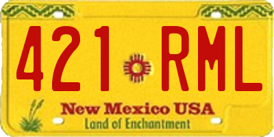NM license plate 421RML