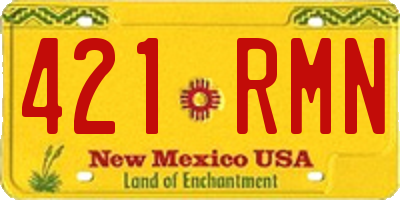 NM license plate 421RMN