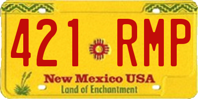 NM license plate 421RMP