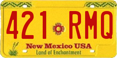 NM license plate 421RMQ