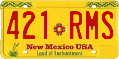 NM license plate 421RMS