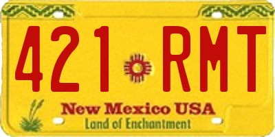 NM license plate 421RMT