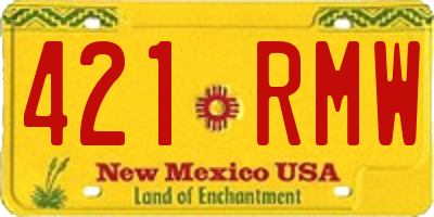 NM license plate 421RMW