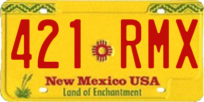 NM license plate 421RMX
