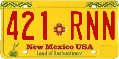 NM license plate 421RNN