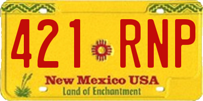 NM license plate 421RNP