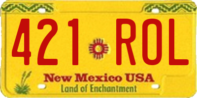 NM license plate 421ROL